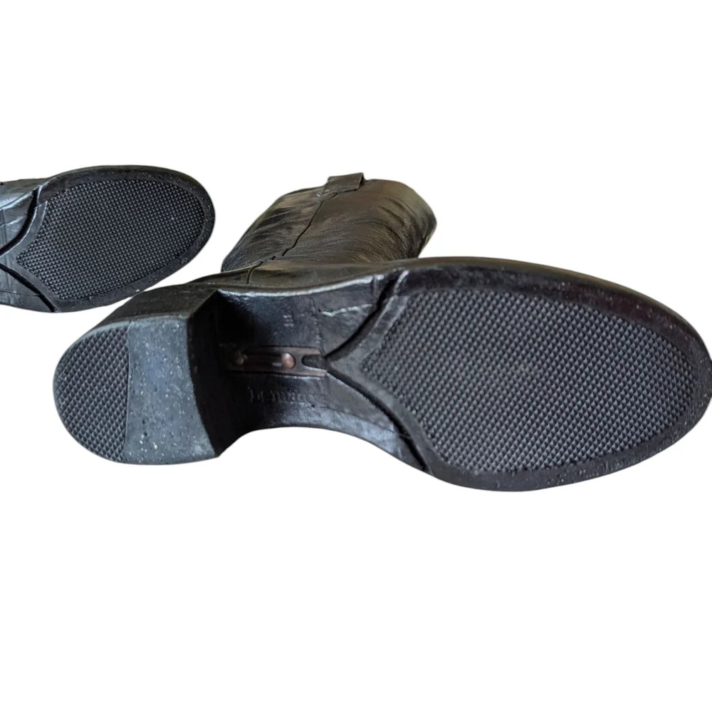 Lemargo Italian Leather Black Knee High Boots - Picture 5 of 15